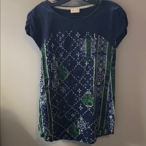 Anthropologie Meadow Rue Short Sleeve Shirt